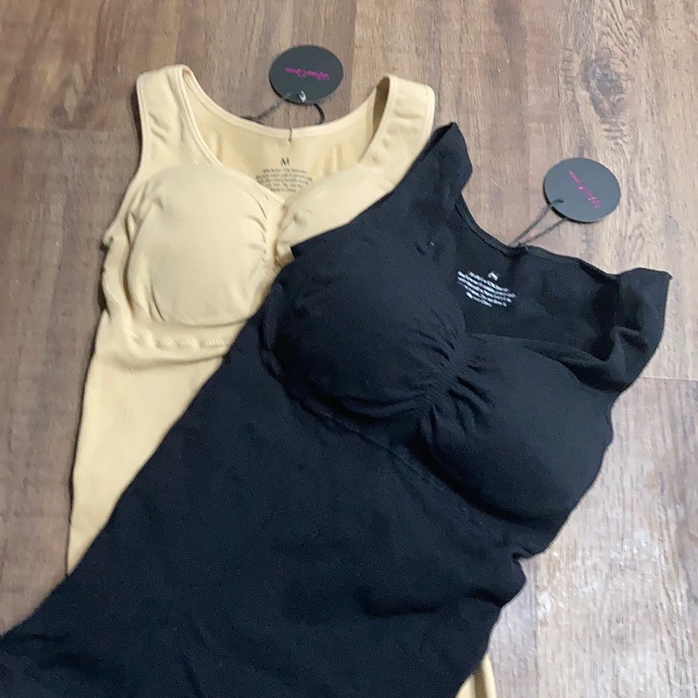 2 camisoles 88%nylon 12% spandex